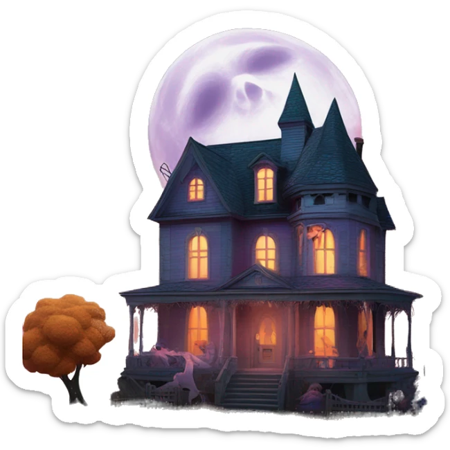Barbie’s run-down frightening dangerous ghost-ridden haunted dream house nightmare scenario full harvest moon  sticker