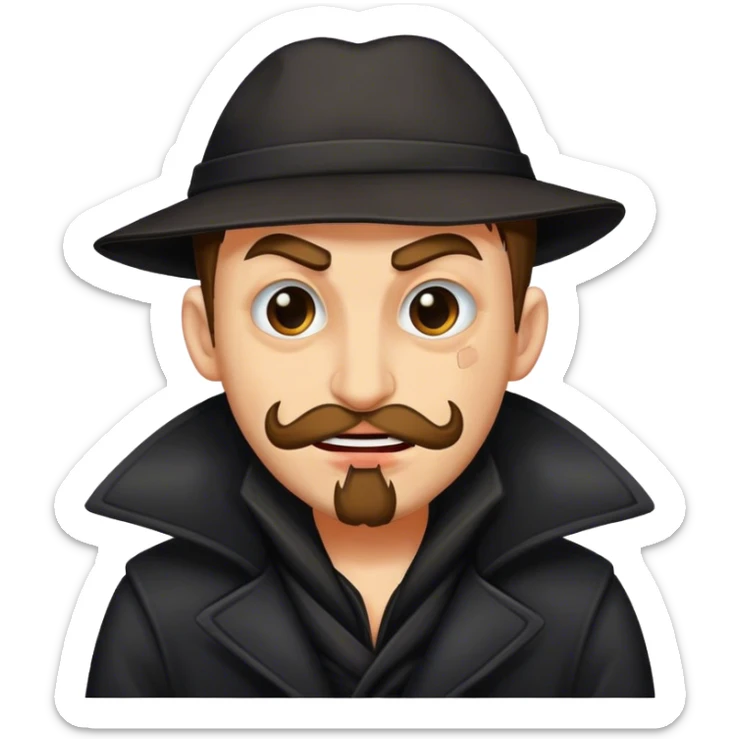 portrait of Robber sticker