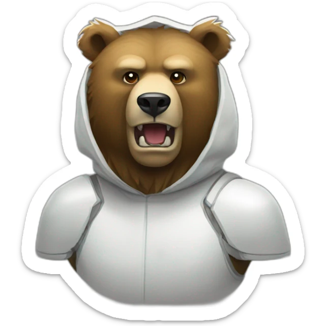 Russia battle bear sticker