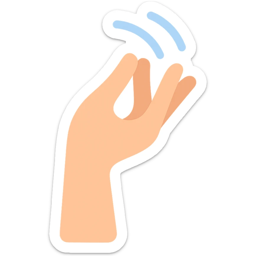 icon of the 'nah hareketi' gesture, hand under chin, fingers flicking, flat design, no text sticker