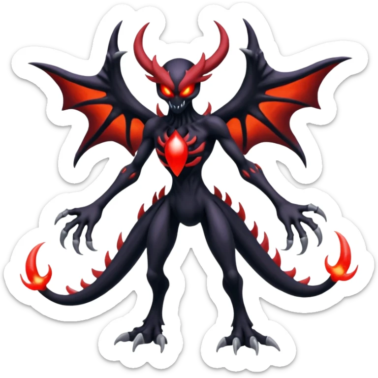 Evil Duskull-Yveltal-Lunala-Darkrai-Fakémon-hybrid-creature (full body)  sticker