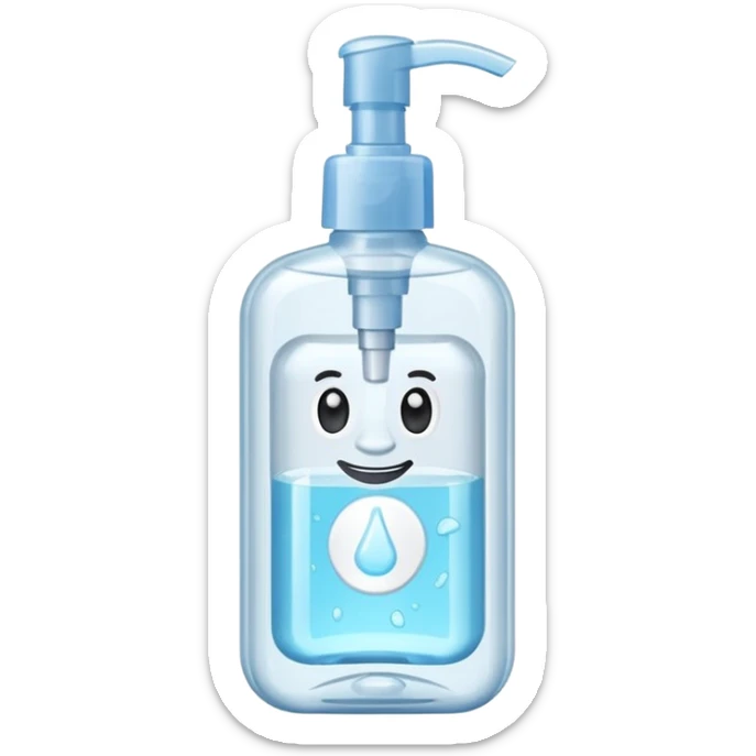 hand sanitizer sticker