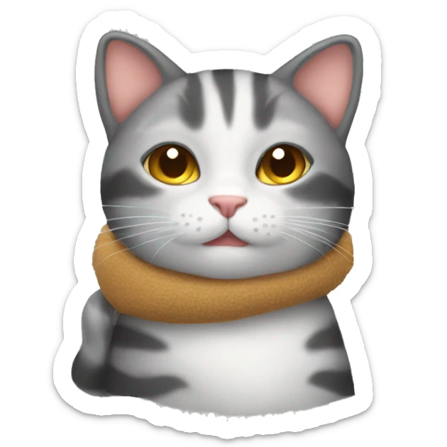 A cozy cat sticker