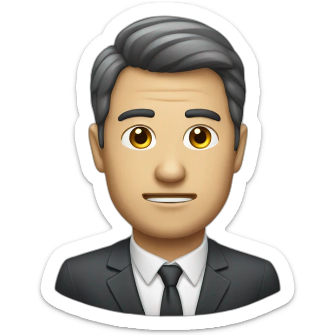 Personne domoniaque qui fait peur avec une ceoix sticker