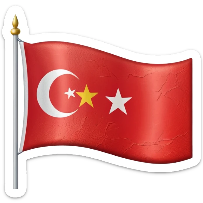 Emoji of half flag of philippines and turkey sticker