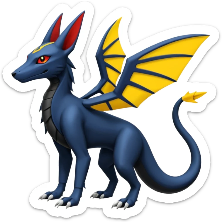 Heliolisk-Salandit-Anubis-Sergal-Umbreon-Cyclizar-Genesect-Pokémon, full body sticker