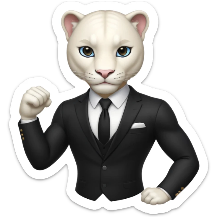 white panther emoji. As one would see on discord, that looks like Samuel Ayers from "The Smoke Room". sticker
