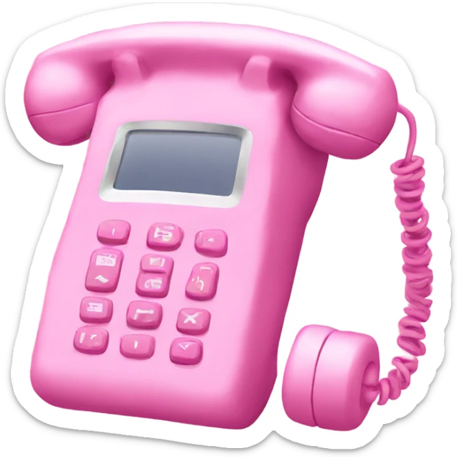 pink phone sticker
