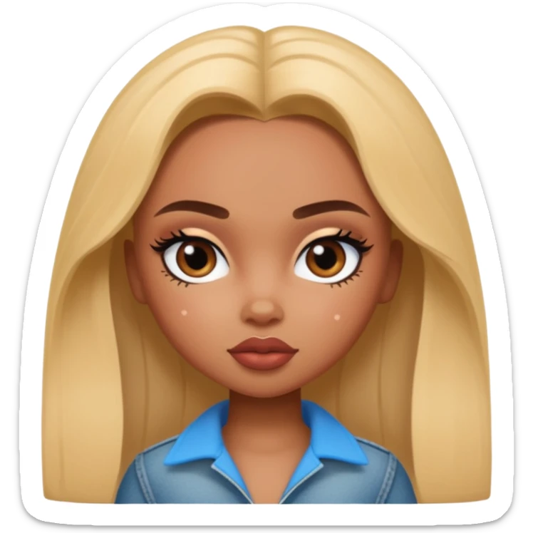 pretty bratz baddie, looking like georgia miller from ginny and georgia sticker