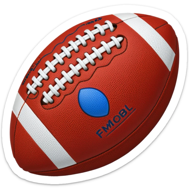 am16 emojisabout american football blue (#00A3E0) and red (#F9423A) sticker