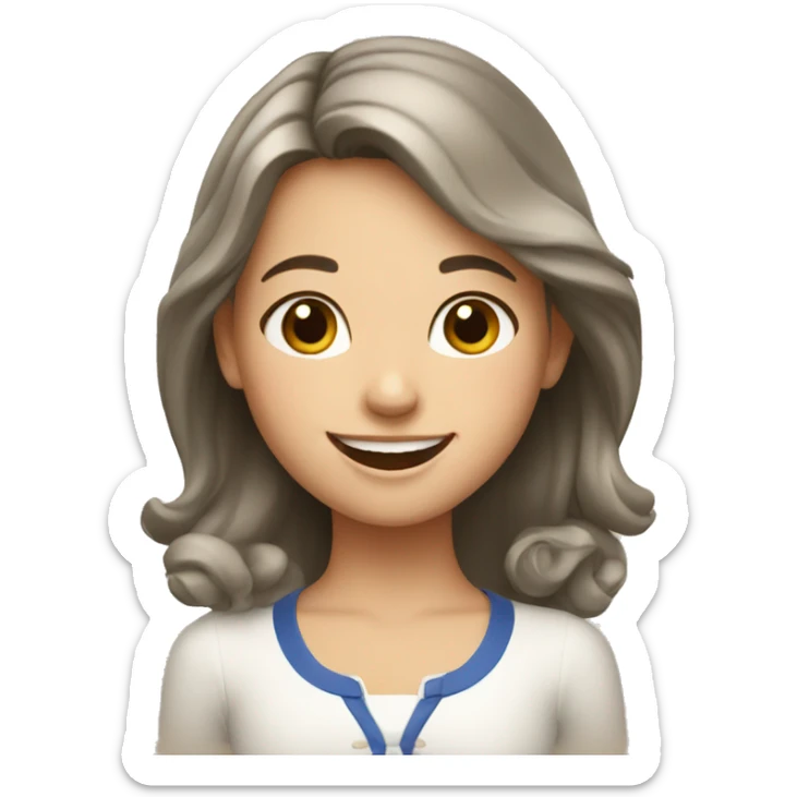 Happy french girl sticker