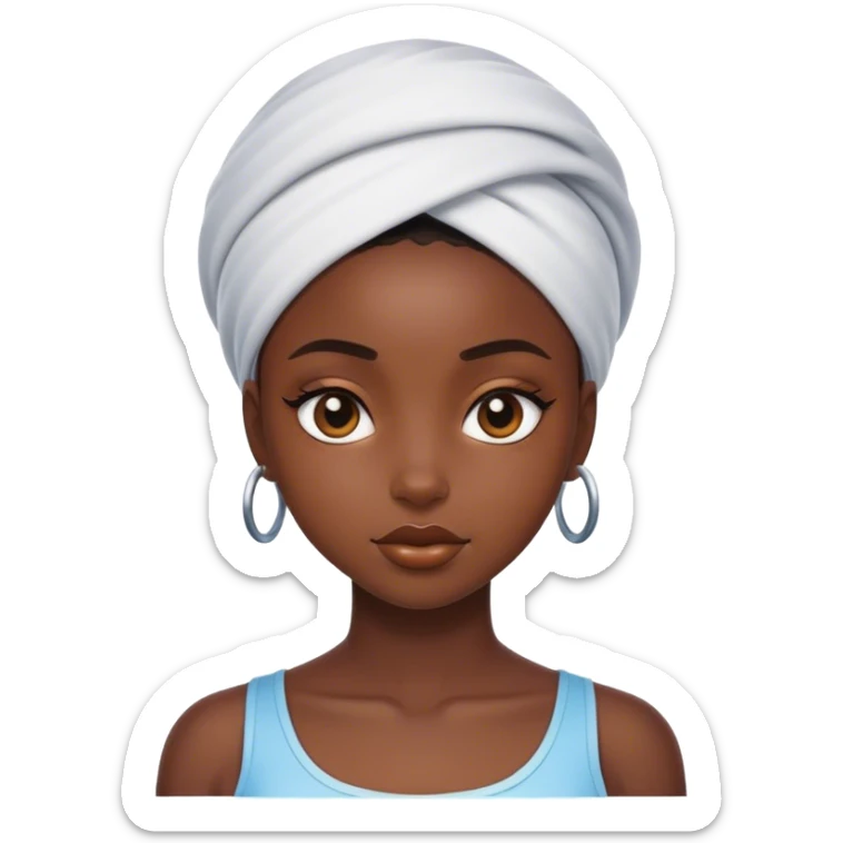 clean girl black girl sticker
