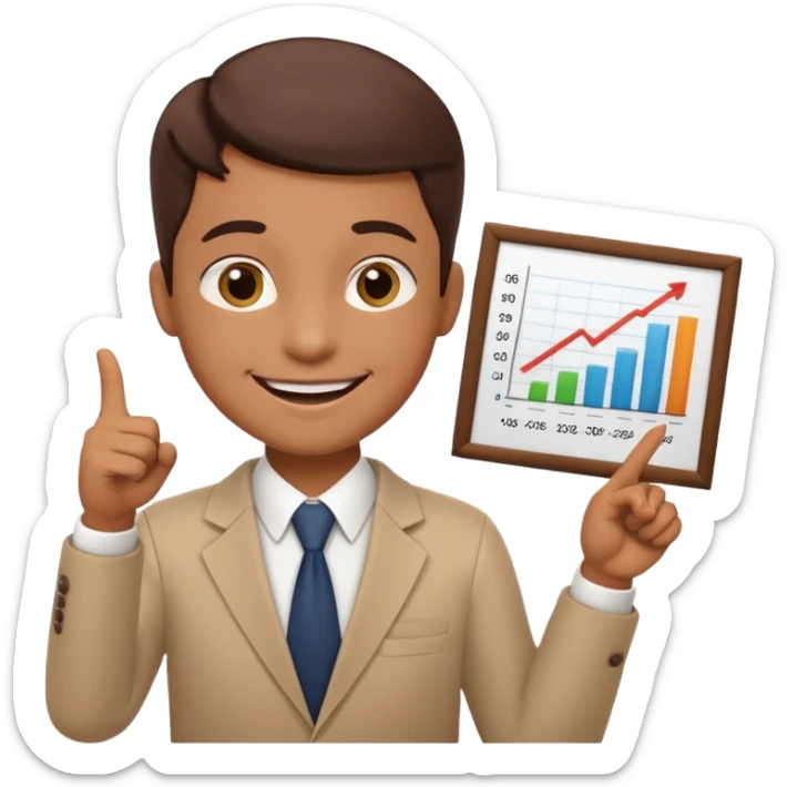 imagenes de una contador en caricatura enseñando sticker