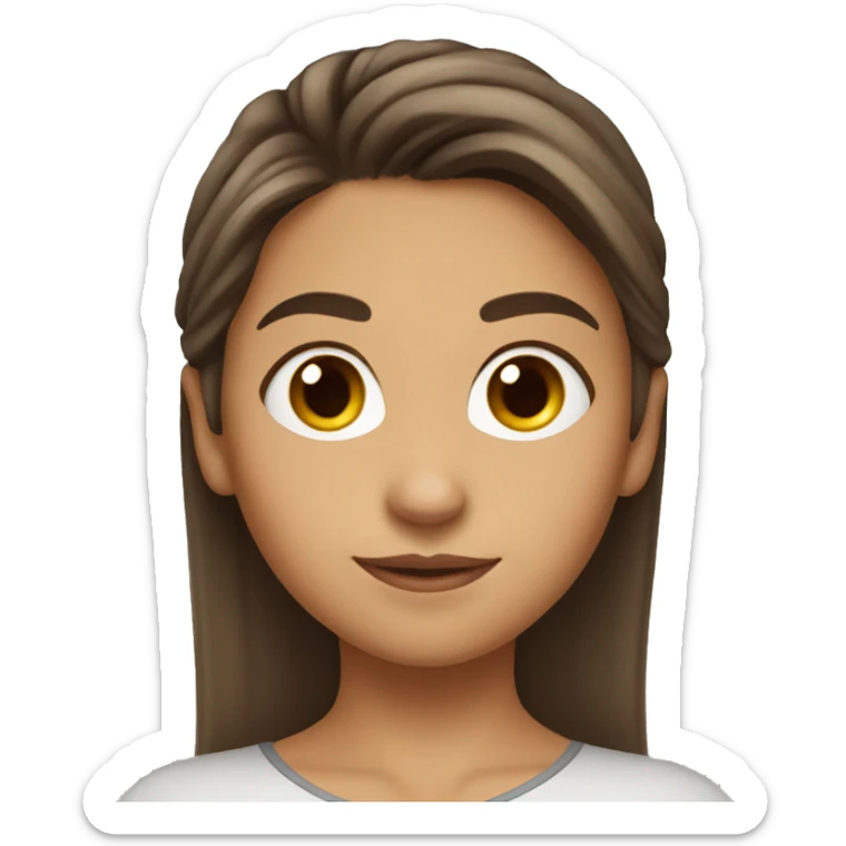 superhero, girl, bangs, long brown hair, pony tail, brown eyes, hispanic sticker