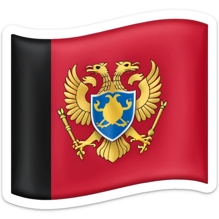 Make me the dardania flag of kosovo as a IOS emoji sticker