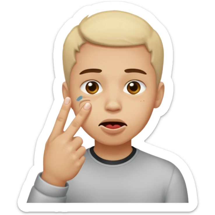 🙎🏻‍♀️ este emoji se tiene que Edgar mordiendo el segundo dedo, el que está a un lado del dedo gordo sticker