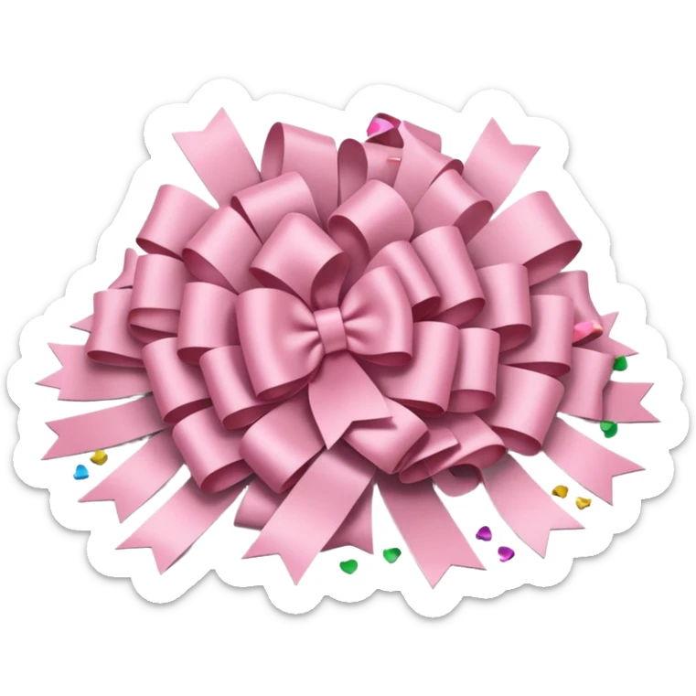 super pale pink bow confetti but the paper confetti are the pale pink bows sticker