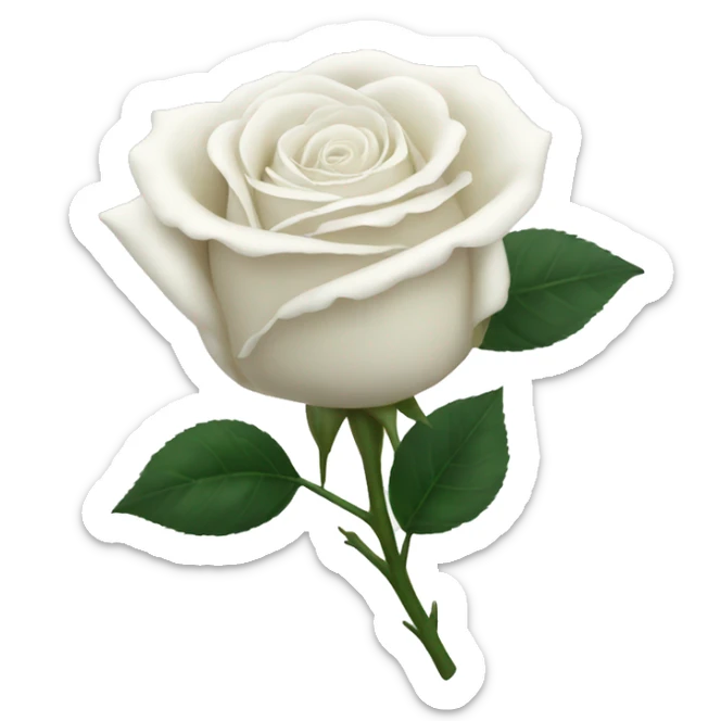 white rose sticker