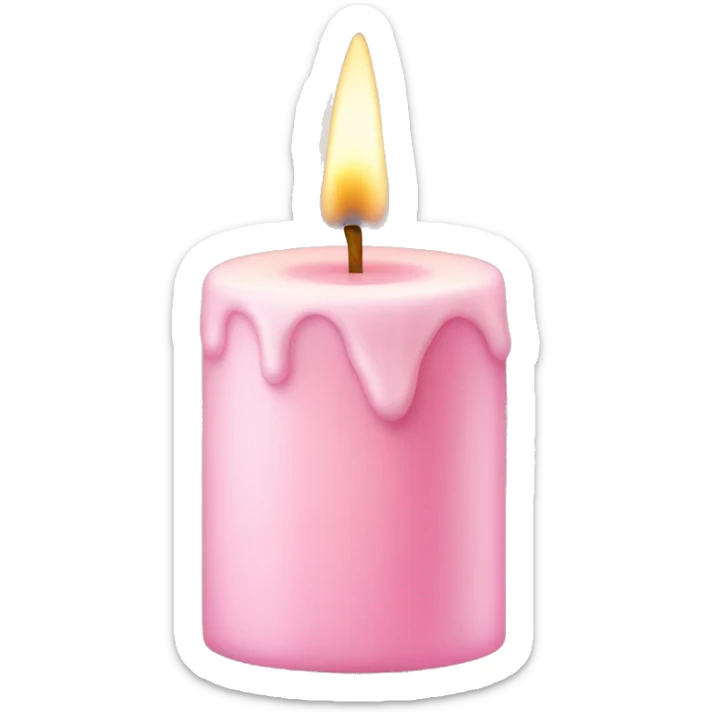 Light pink candle sticker