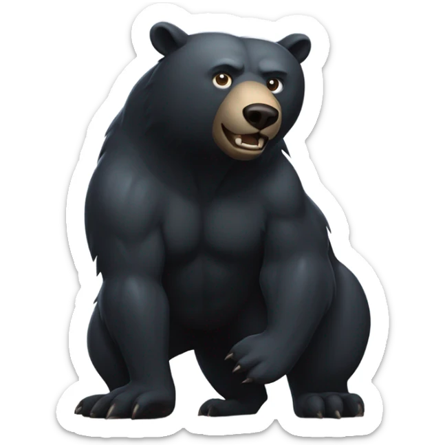 Ninja bear sticker