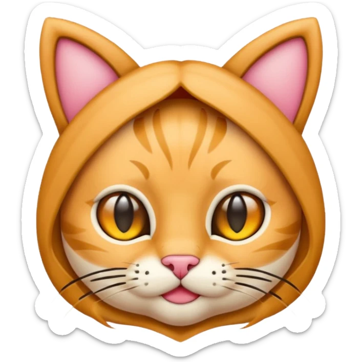 emoji style frame with cat ears sticker