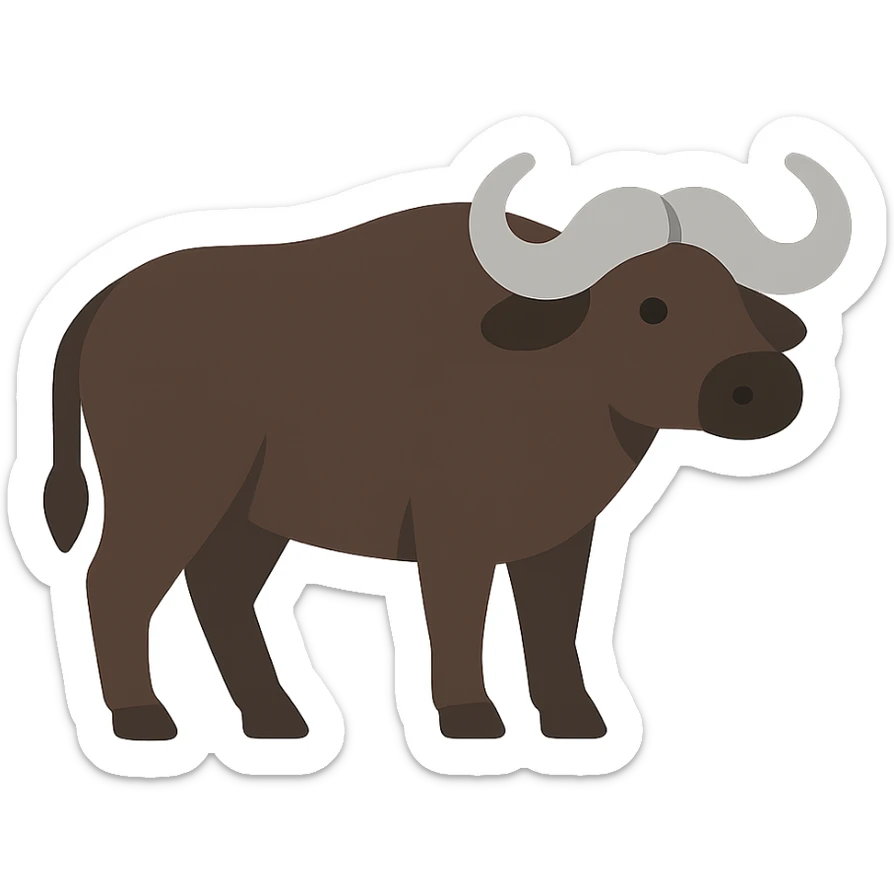 African buffalo sticker