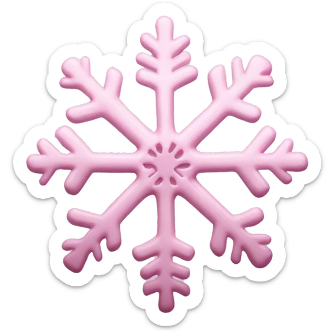 pastel pink snowflake  sticker