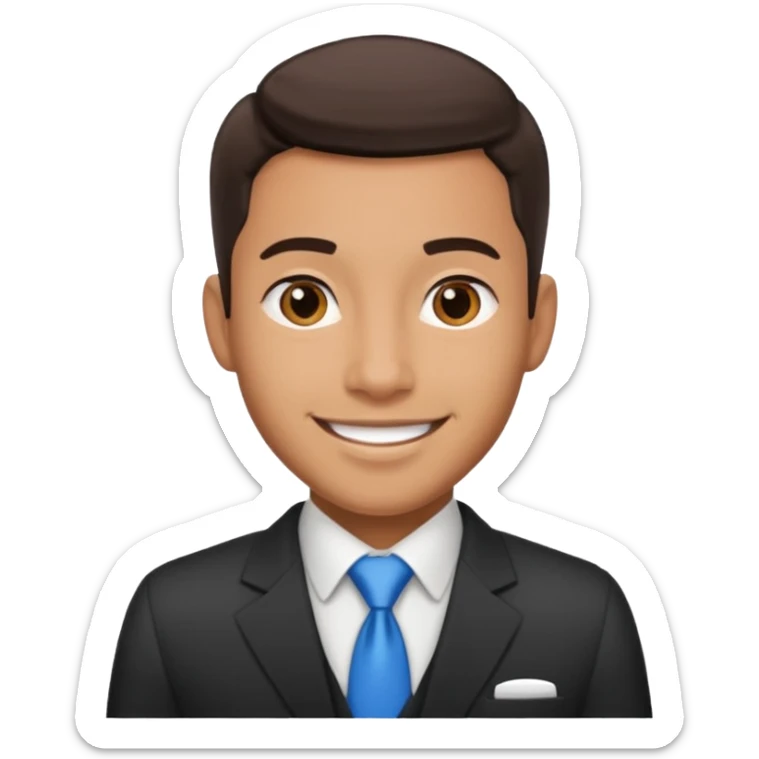 Je veux un réceptionniste d"hotel élégant masculin métissé sticker