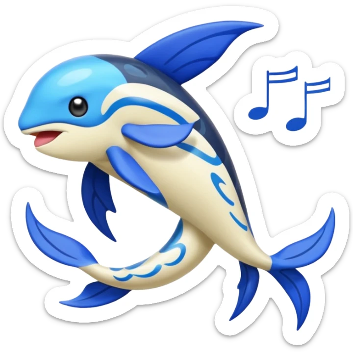 Meloetta-Kyogre-Pokémon-Fakémon-fusion-hybrid-creature sticker