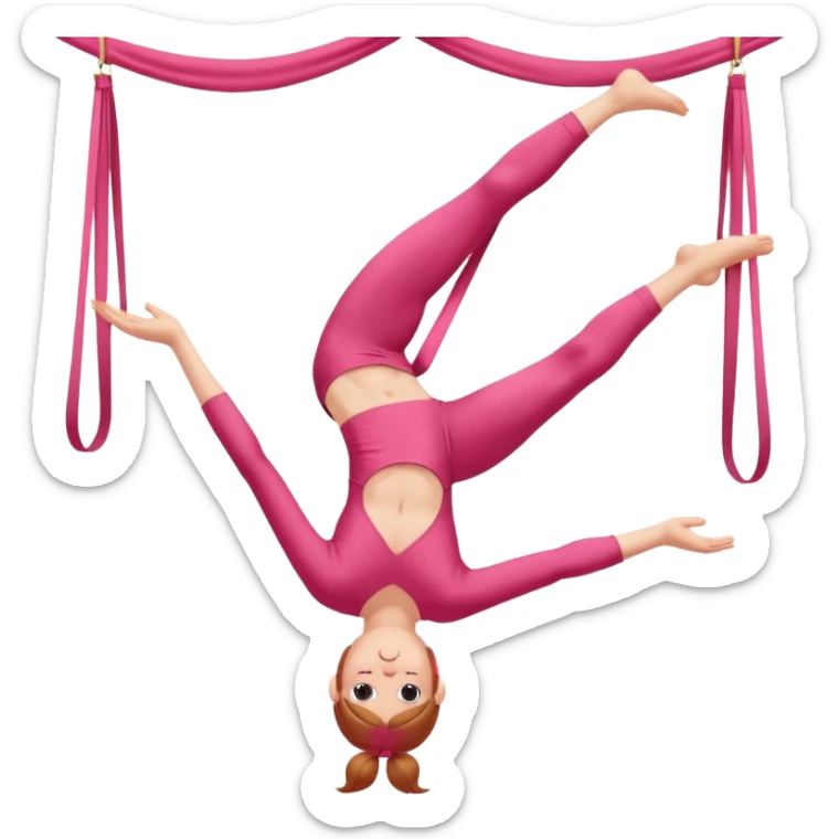 cupid aerial yoga pose sticker