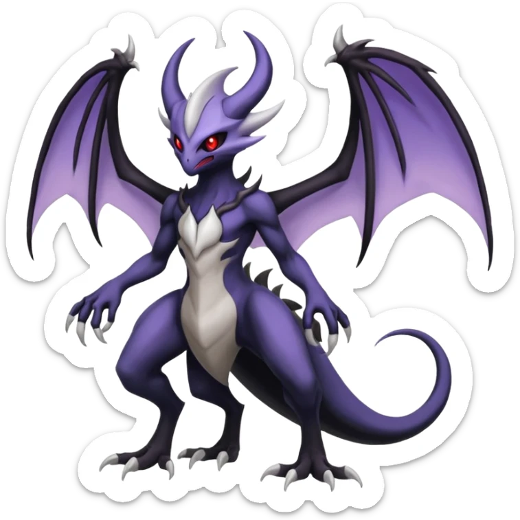 Darkrai-Lunala-Haunter-Fakémon-hybrid-creature (full body)  sticker