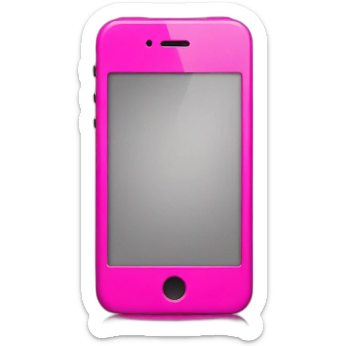 hot pink iphone sticker