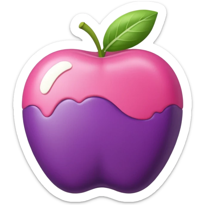 Healthy food  : 3d Icon with color of D0B8FF
 sticker