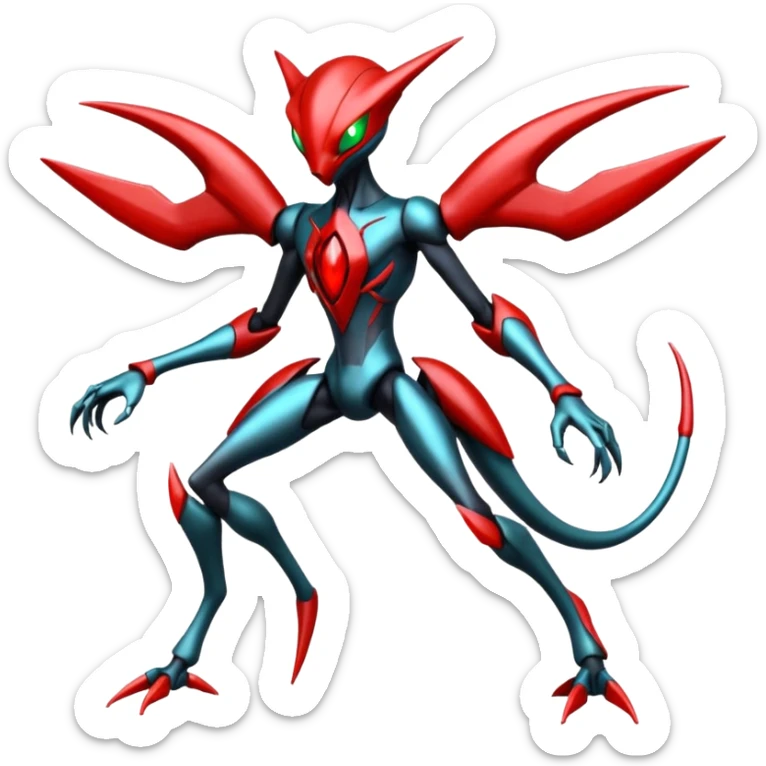 Darkrai-Bisharp-Scizor-Deoxys-Fakémon-hybrid-creature (full body)  sticker