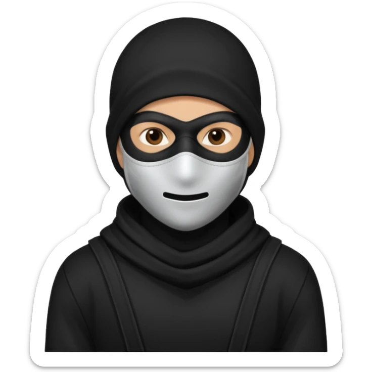  portrait of robber  sticker