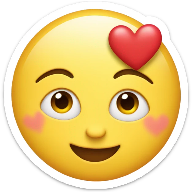 emoji face with hearts sticker