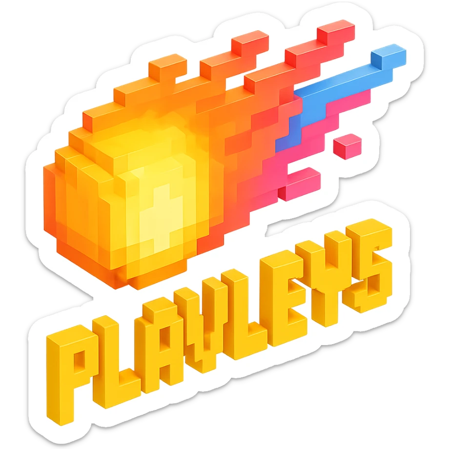 светящиеся комета с надписью "PLAVLEYS", no background sticker
