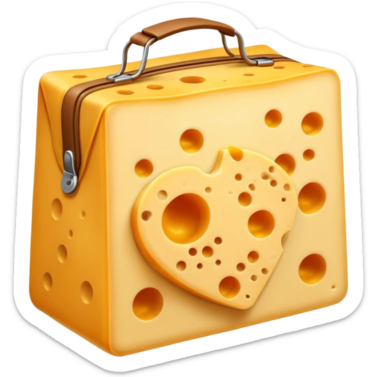 Crea un emoji estilo caricatura de una bolsa de Cheese Tris. sticker