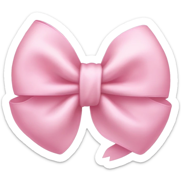 baby pink bow sticker