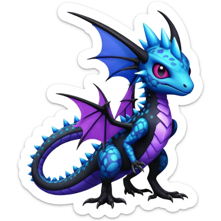 Punk’ish Edgy Badass Dark Gothic Flygon-Aurorus-Amaura-Hybrid-Creature sticker