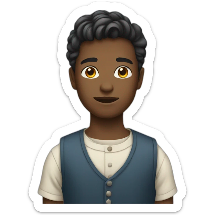 Boy in dress sticker