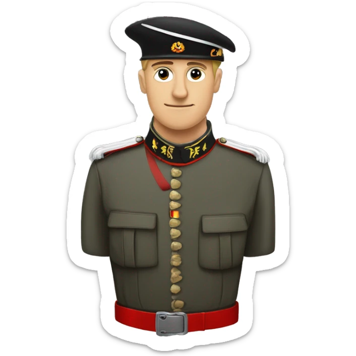 Militaire allemand avec bandeau rouge autour du bras gauche  sticker