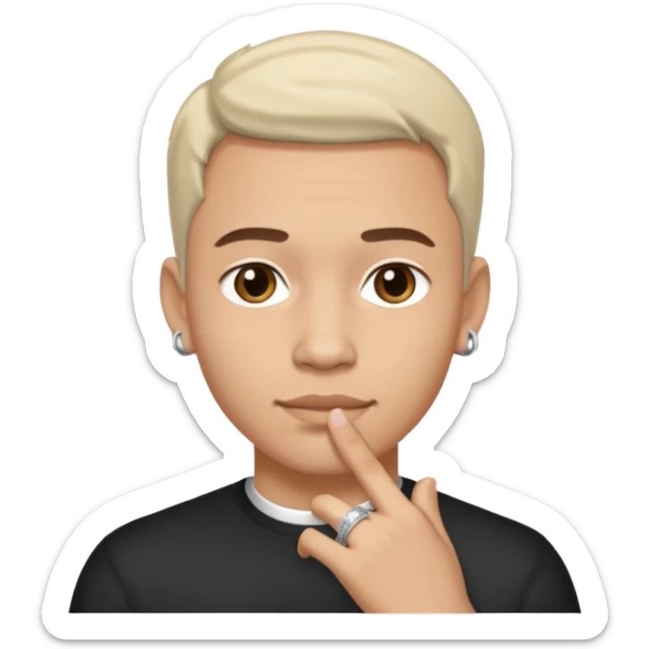 man wearing a ring sticker