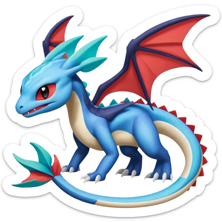 Meloetta-Salamence-Salandit-Latios-Stitch-Toothless-Fakémon-creature-hybrid sticker