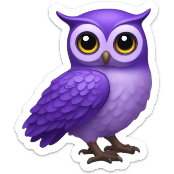 violet owl sticker
