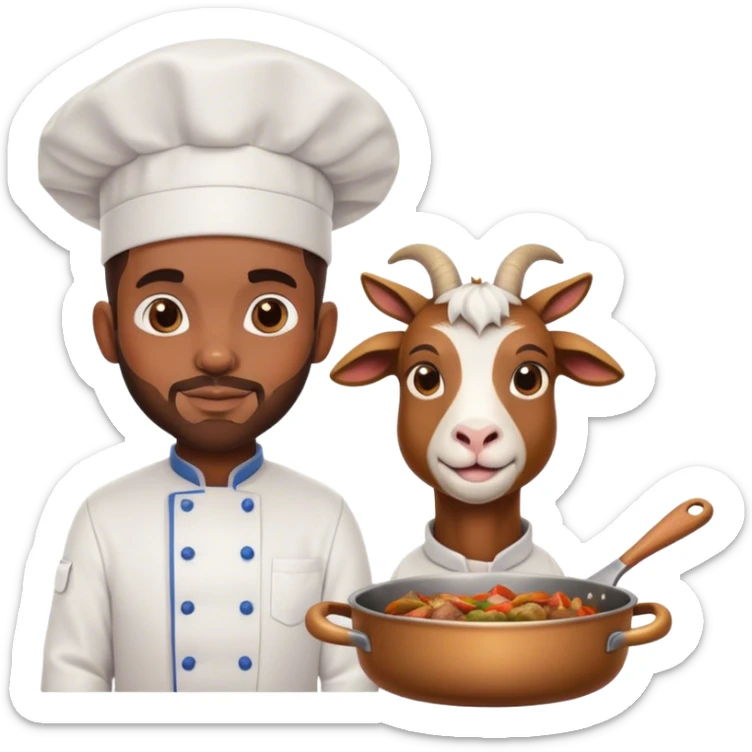 Chef drake cooking goat sticker