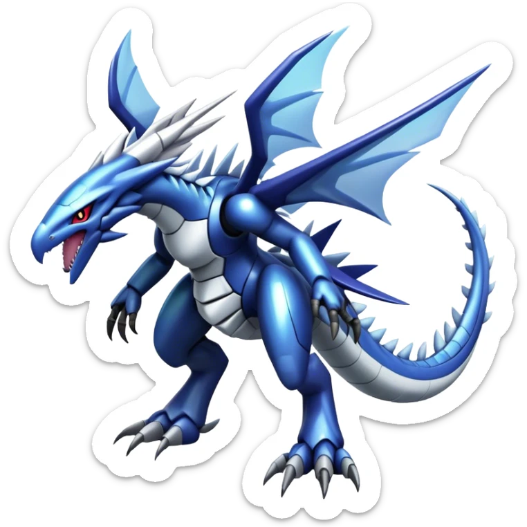  Cool Edgy Shiny Ethereal Legendary Digimon-Dialga-Palkia-hybrid full body sticker