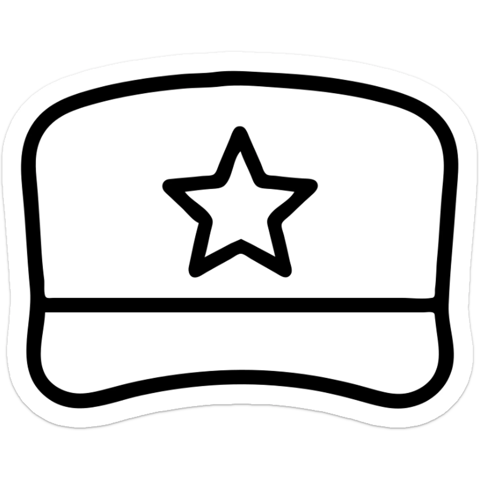 Communist cap with red star sticker