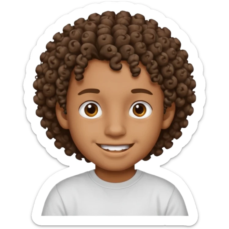 sou um garoto pardo, tenho cabelo cacheado e um piercing dos dois lados da boca sticker