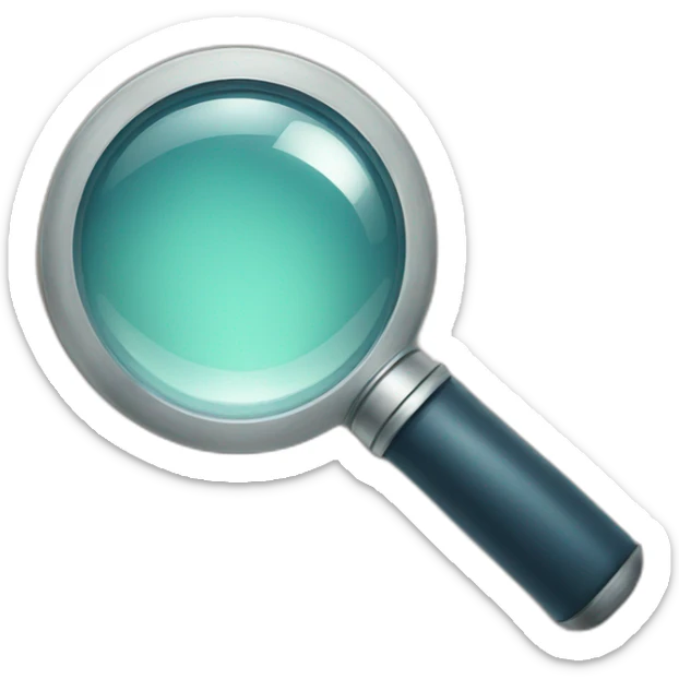 magnifying glass sticker